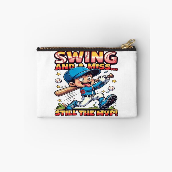 Item preview, Swing and a Miss Still the MVP Funny Baseball T-Shirt | Cute Cartoon Baseball Player Graphic Tee | Baseball Fan Gift designed and sold by Sushikidsntod.