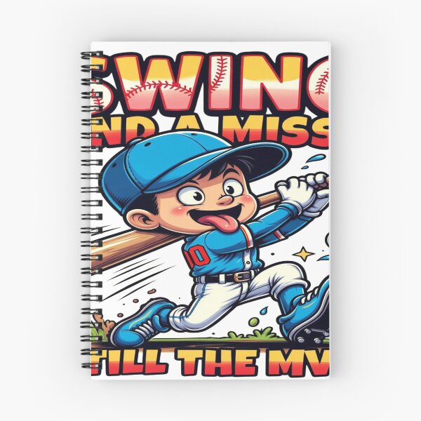 Item preview, Swing and a Miss Still the MVP Funny Baseball T-Shirt | Cute Cartoon Baseball Player Graphic Tee | Baseball Fan Gift designed and sold by Sushikidsntoddlers.