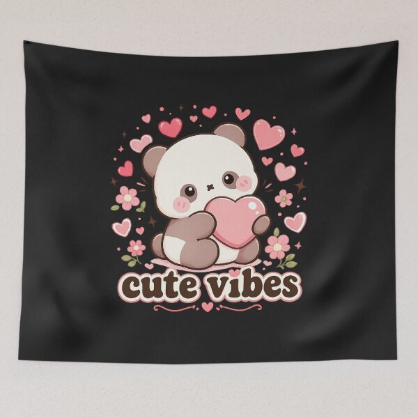 Item preview, Cute Panda Holding Heart | Kawaii Cute Vibes | Adorable Bear Valentine Aesthetic | Pastel Cartoon Gift designed and sold by ZafTeez.