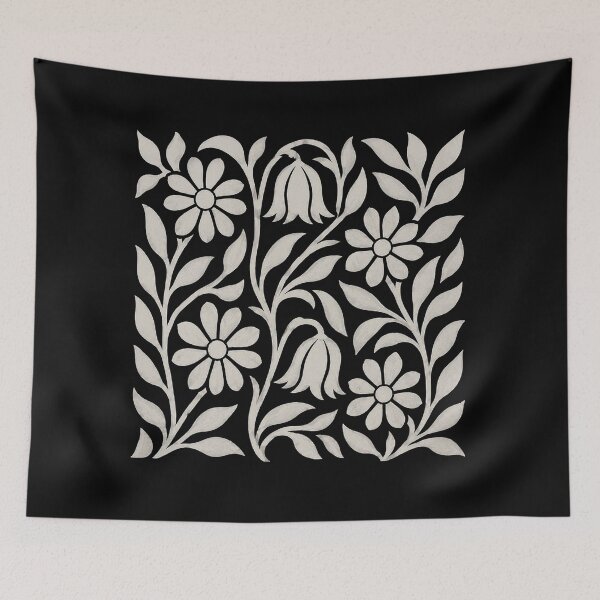 Item preview, Vintage Folk Flowers designed and sold by PetalGarden.