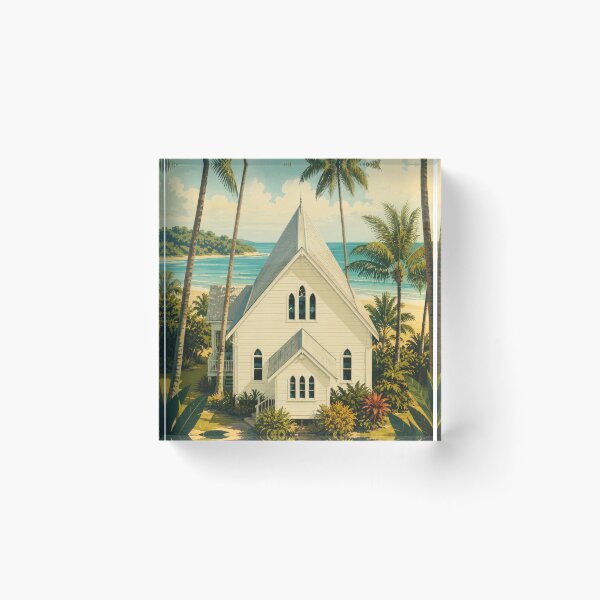 Item preview, St Mary's by the Sea Port Douglas, Queensland Australia Vintage Travel Poster designed and sold by pod24.