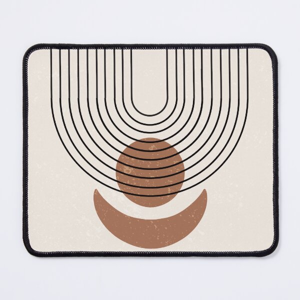 Item preview, Boho Geometric Terracotta Mid Century Modern Abstract Arch Art designed and sold by FaizArtShop.