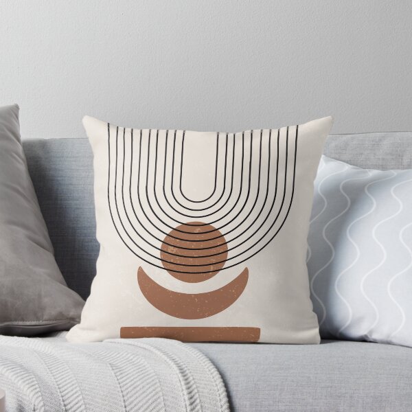 Item preview, Boho Geometric Terracotta Mid Century Modern Abstract Arch Art designed and sold by FaizArtShop.