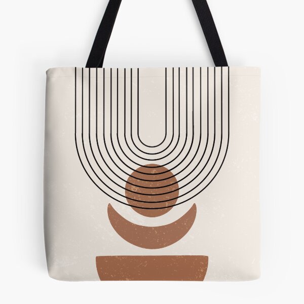Item preview, Boho Geometric Terracotta Mid Century Modern Abstract Arch Art designed and sold by FaizArtShop.