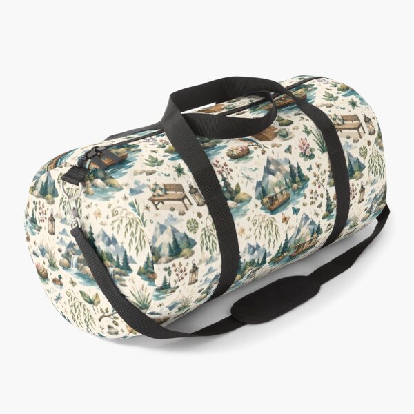 Item preview, Modern Cubist Himalayan Lakeside Print – Deep Teal & Forest Green designed and sold by OpenDreamArts.