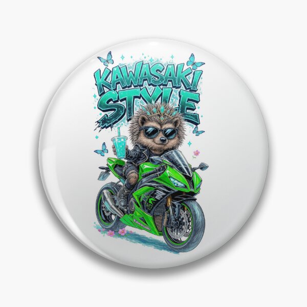 Item preview, Green Kawasaki Sportbike - Turquoise Boba, Butterflies designed and sold by Hellulandia - no nää ny vaa o tämmöne.