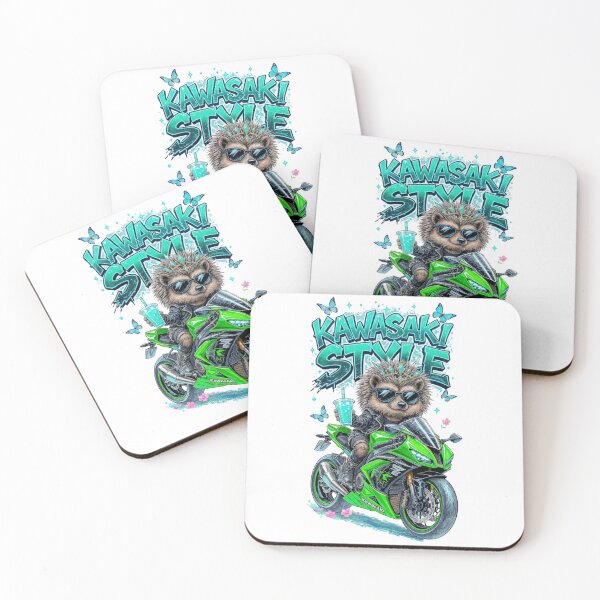 Item preview, Green Kawasaki Sportbike - Turquoise Boba, Butterflies designed and sold by Hellulandia - no nää ny vaa o tämmöne.
