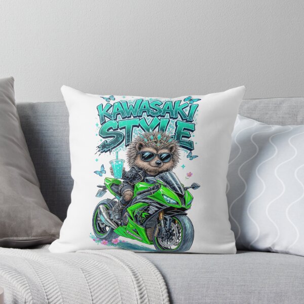 Item preview, Green Kawasaki Sportbike - Turquoise Boba, Butterflies designed and sold by Hellulandia - no nää ny vaa o tämmöne.
