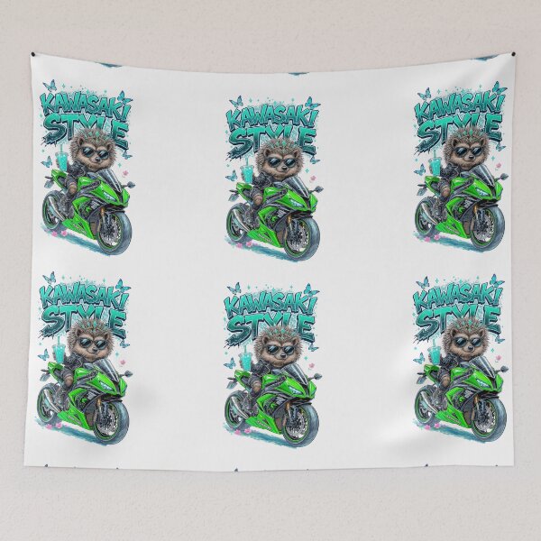 Item preview, Green Kawasaki Sportbike - Turquoise Boba, Butterflies designed and sold by Hellulandia - no nää ny vaa o tämmöne.
