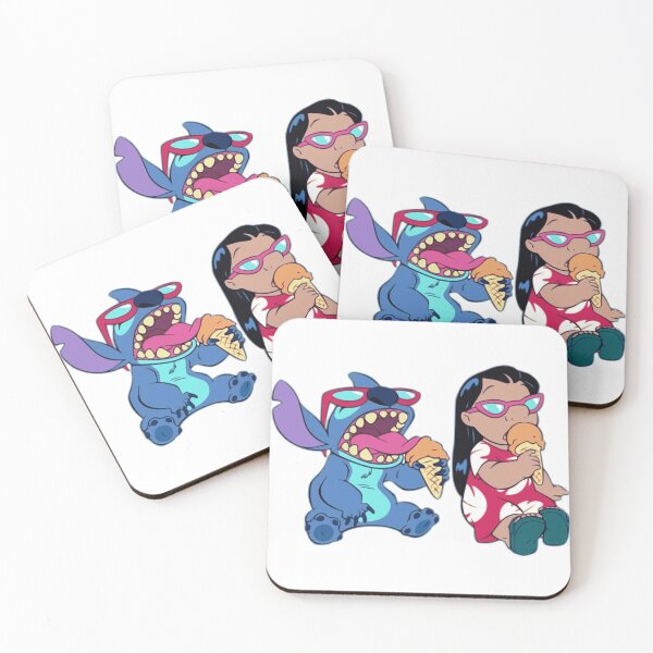 Item preview, Cute Stitch and Lilo Eating Ice Cream designed and sold by Magico Paco.