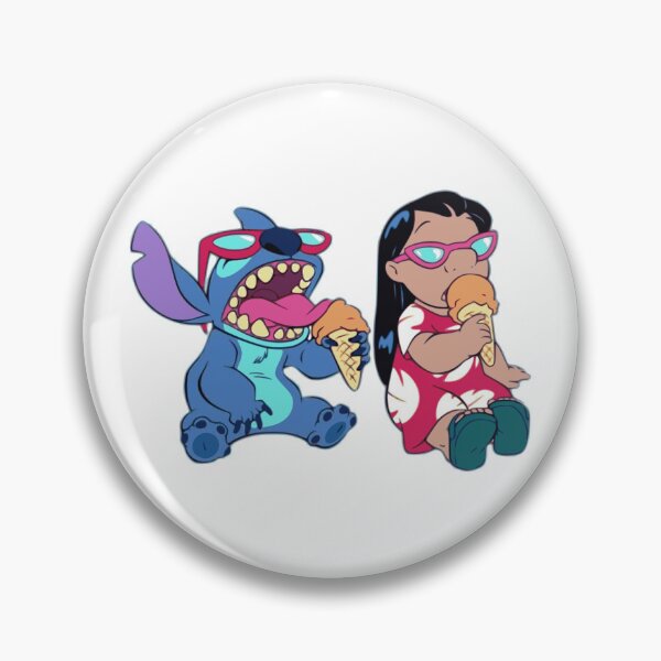 Item preview, Cute Stitch and Lilo Eating Ice Cream designed and sold by Magico Paco.