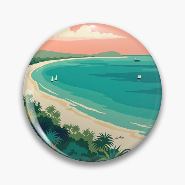 Item preview, Port Douglas Australia, Flagstaff Hill Lookout & Four Mile Beach Vintage Travel Poster designed and sold by pod24.