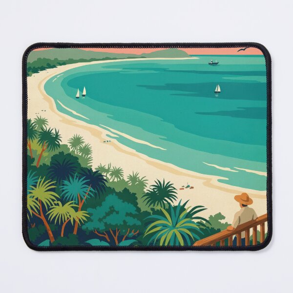 Item preview, Port Douglas Australia, Flagstaff Hill Lookout & Four Mile Beach Vintage Travel Poster designed and sold by pod24.