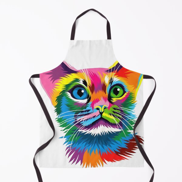 Item preview, Psychedelic Multicolor Cat Portrait designed and sold by FritschBryana.