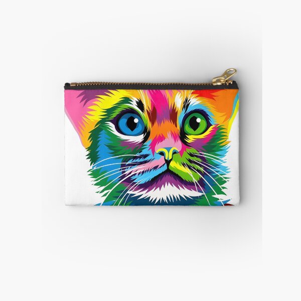 Item preview, Psychedelic Multicolor Cat Portrait designed and sold by FritschBryana.