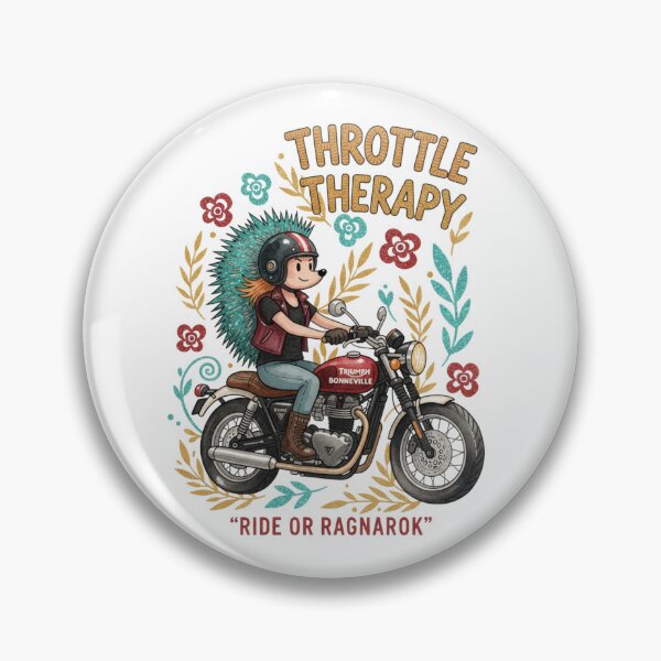 Item preview, Throttle Therapy Triumph Bonneville - Ride Or Ragnarok designed and sold by Hellulandia - no nää ny vaa o tämmöne.
