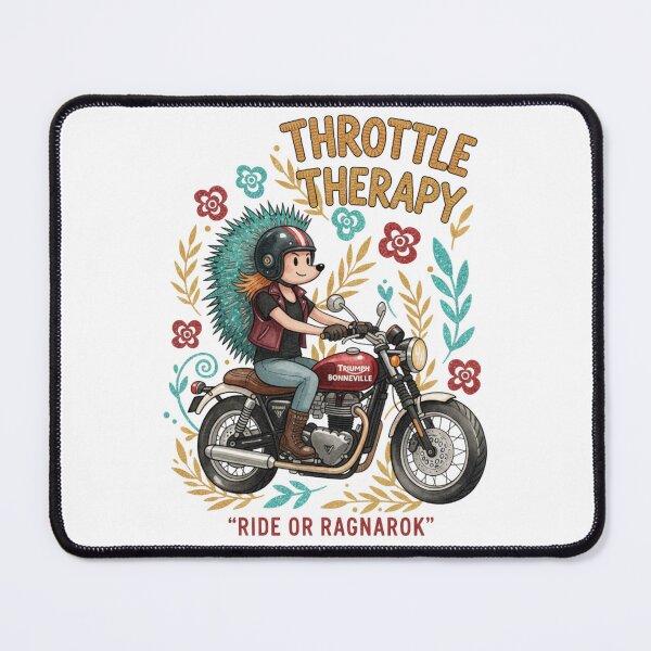 Item preview, Throttle Therapy Triumph Bonneville - Ride Or Ragnarok designed and sold by Hellulandia - no nää ny vaa o tämmöne.