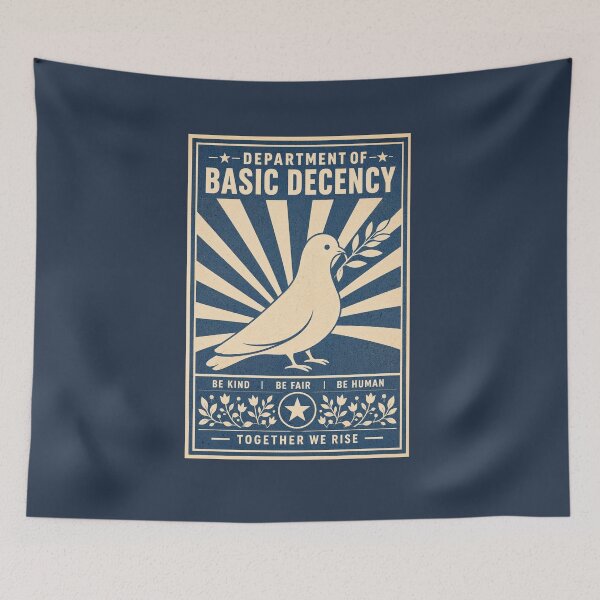 Item preview, Radicalized By Basic Decency Dove | Vintage WPA Style Protest Poster designed and sold by ValentinaHramov.