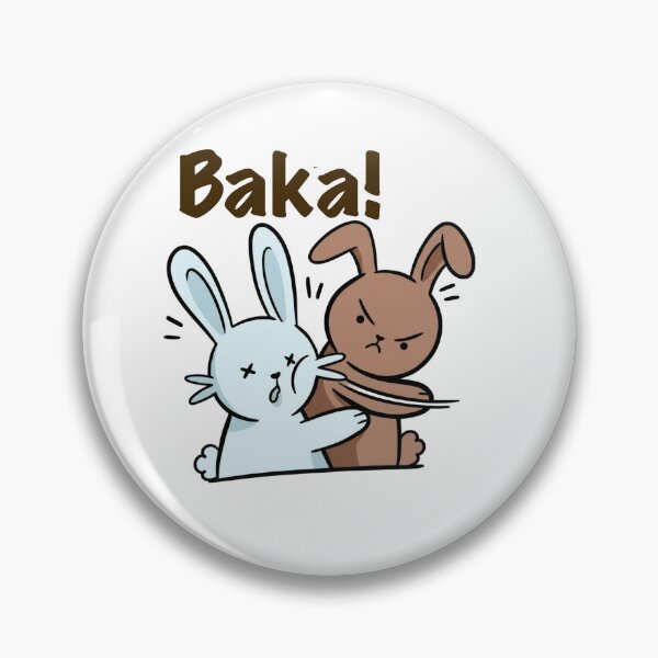 Artikelvorschau, Baka! | Lustiges Anime-Hasen-Meme entworfen und verkauft von SoftPawsAtelier.