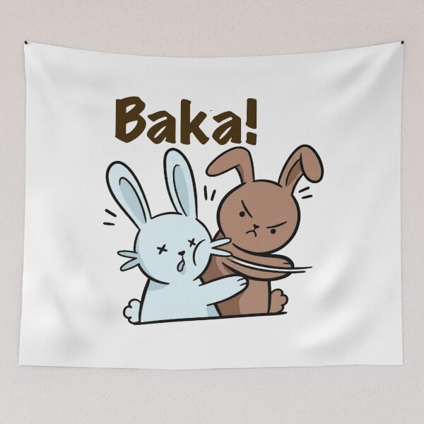 Item preview, Baka! | Funny Anime Bunny Meme  designed and sold by SoftPawsAtelier.