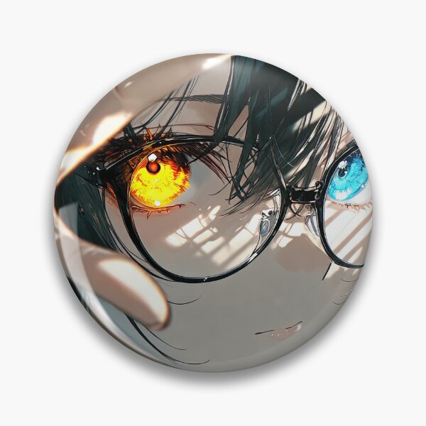 Item preview, Heterochromia Anime Girl with Glasses and Shadow Play designed and sold by Sergii Davydenko.