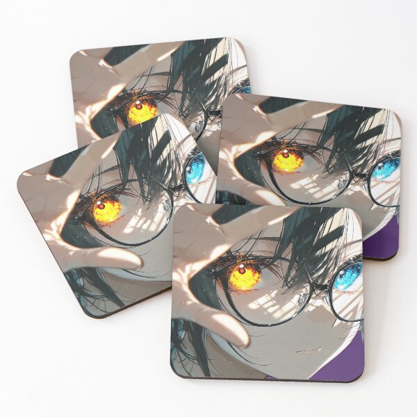 Item preview, Heterochromia Anime Girl with Glasses and Shadow Play designed and sold by Sergii Davydenko.