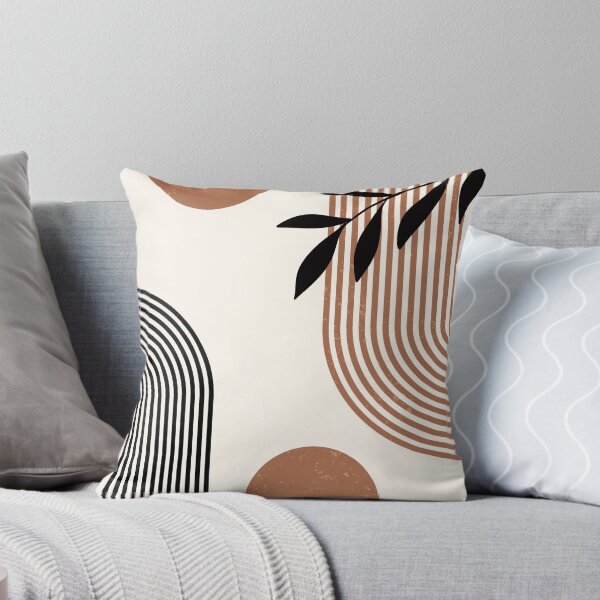Item preview, Boho Geometric Terracotta Mid Century Modern Abstract Arch Art designed and sold by FaizArtShop.