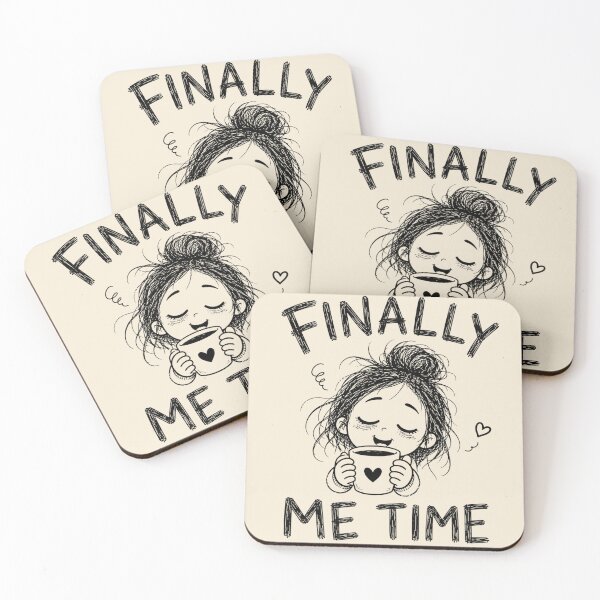 Item preview, Finally Me Time – Funny Tired Mom Coffee Doodle designed and sold by Made You Smirk.