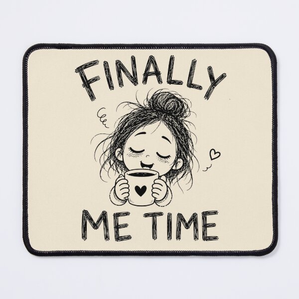 Item preview, Finally Me Time – Funny Tired Mom Coffee Doodle designed and sold by Made You Smirk.