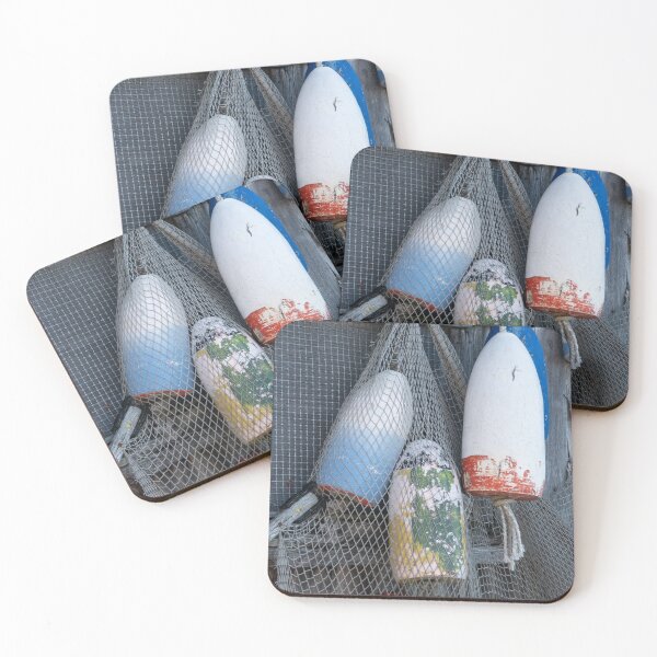 Item preview, Fishing Buoys Colour Print designed and sold by Maria Tanner Designs.