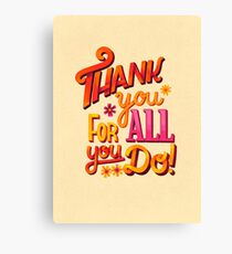 Thank you! Canvas Print