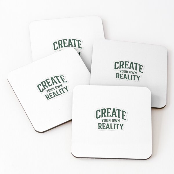 Item preview, Create Your Own Reality Motivational Quote Sticker | Bold Collegiate Typography Design designed and sold by LarkLeaf.