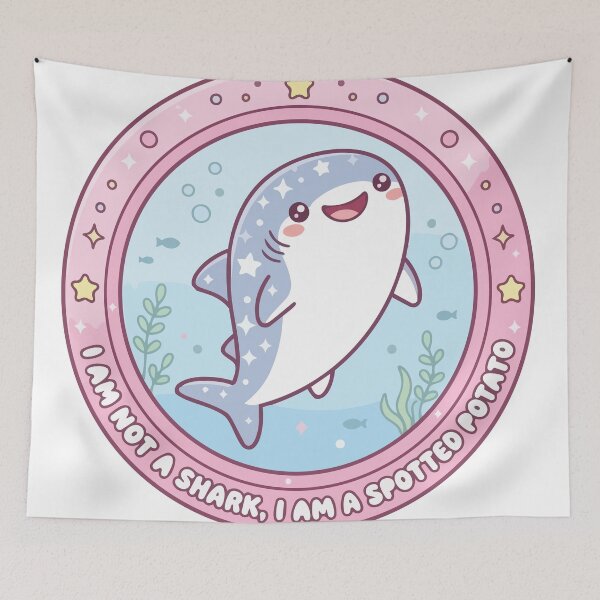 Item preview, Cute Kawaii Spotted Potato Whale Shark Porthole designed and sold by Arc2020.