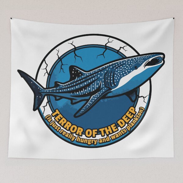 Item preview, Terror Of The Deep Funny Whale Shark Pop Art designed and sold by Arc2020.