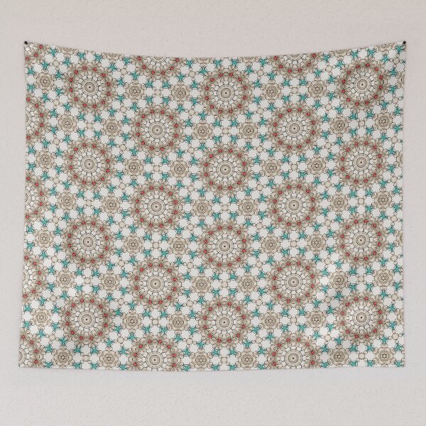 Item preview, Persian Star Medallion Teal Tan designed and sold by Ldandois Design.