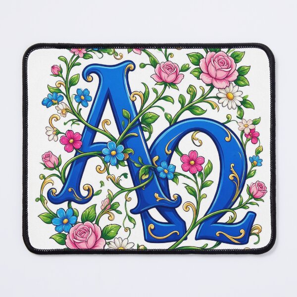 Item preview, Alpha and Omega intertwined with elegant floral vines designed and sold by DVerse Studio.
