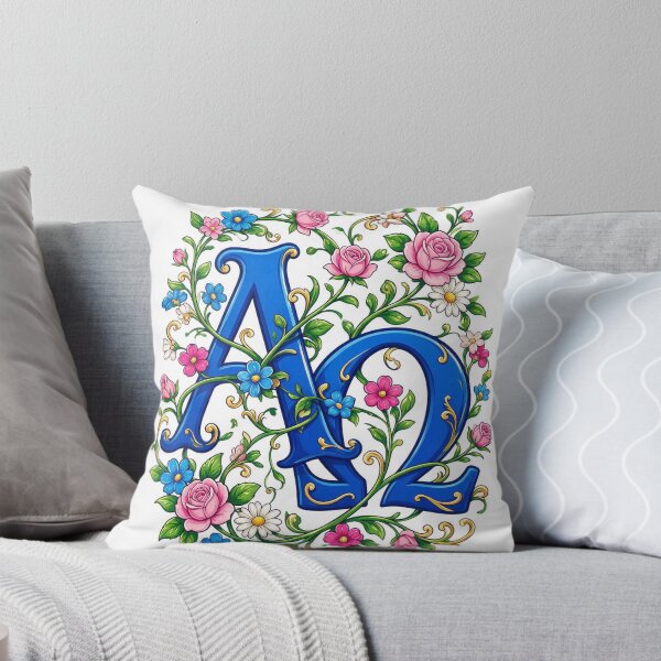 Item preview, Alpha and Omega intertwined with elegant floral vines designed and sold by DVerse Studio.