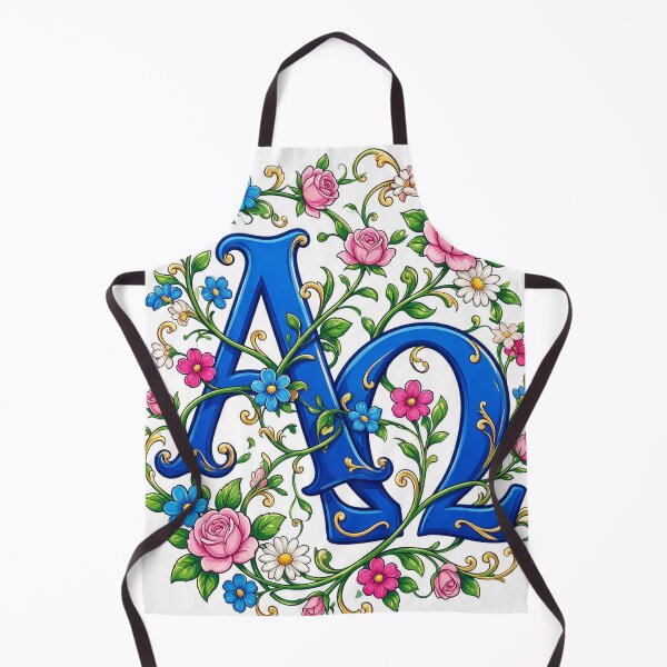 Item preview, Alpha and Omega intertwined with elegant floral vines designed and sold by DVerse Studio.