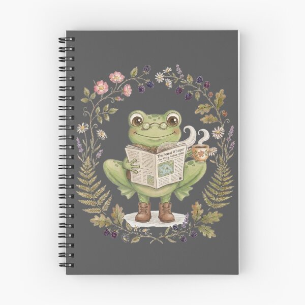 Item preview, . Frog Reading Newsletter with a cup of hot coffee  designed and sold by Gosticky004.