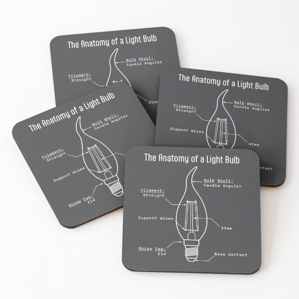 Item preview, Monochrome Candle Light Bulb Anatomy Art designed and sold by drTerrens.