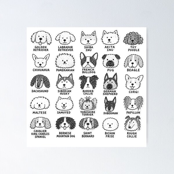 Artikelvorschau, Exemplar der 25 Dogs Collection! Schwarz-Weiß-Version. entworfen und verkauft von PontanuStore!.