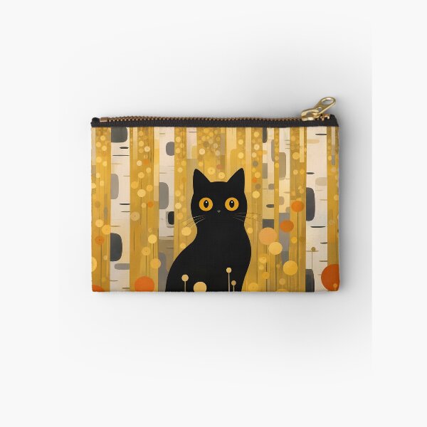Item preview, Black Cat in Klimt-Inspired Autumn Forest  designed and sold by PurrfectHome.