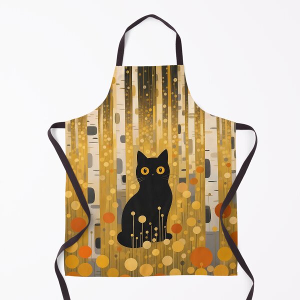 Item preview, Black Cat in Klimt-Inspired Autumn Forest  designed and sold by PurrfectHome.