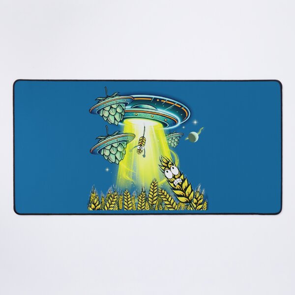 Item preview, Alien Beer Abduction -RETRO- UFO Hops and Barley Craft Beer Art designed and sold by pulse_retail.
