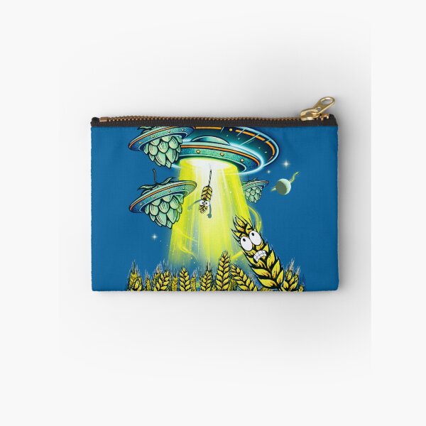 Item preview, Alien Beer Abduction -RETRO- UFO Hops and Barley Craft Beer Art designed and sold by pulse_retail.
