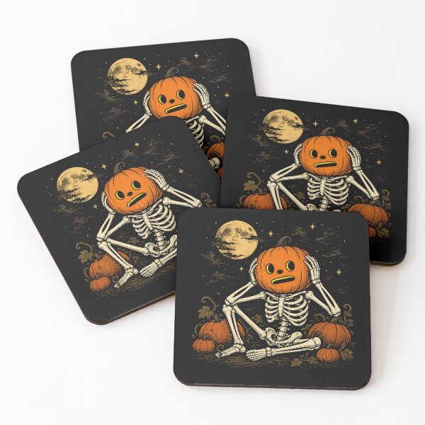 Item preview, Funny Pumpkin Head Skeleton Halloween Vintage Spooky designed and sold by Moizento.