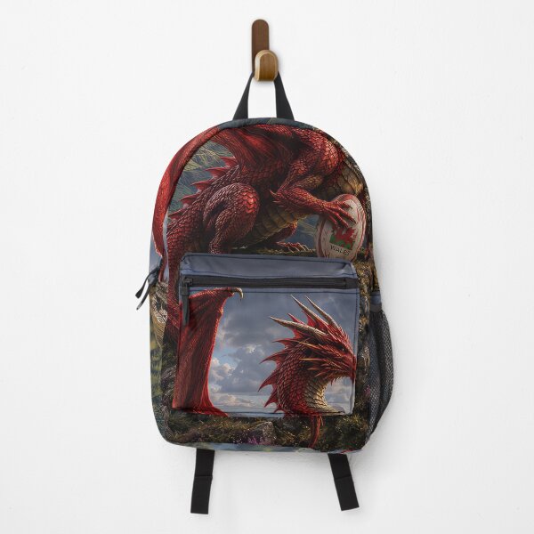 Item preview, Red dragon over the Welsh landscape designed and sold by thewandswant.
