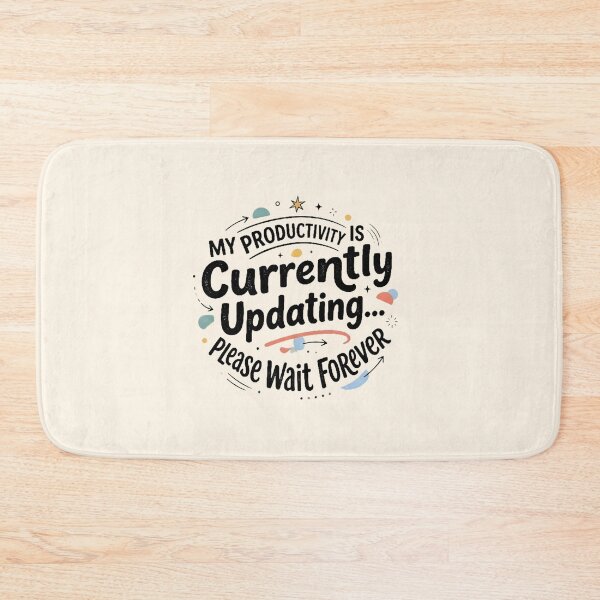 Item preview, My Productivity Is Currently Updating Funny Quote Sticker | Cute Procrastination Typography Design designed and sold by MCV-Designs.