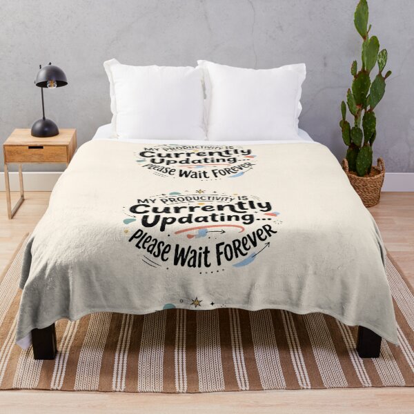 Item preview, My Productivity Is Currently Updating Funny Quote Sticker | Cute Procrastination Typography Design designed and sold by MCV-Designs.
