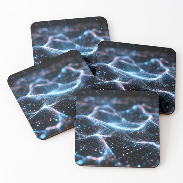 Item preview, Blue Neon Wireframe Cyber Waves designed and sold by IntelliMindDesigns.